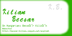 kilian becsar business card